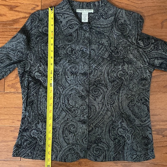 Bamboo Traders blk/gray button jacket. LP - Picture 9 of 10